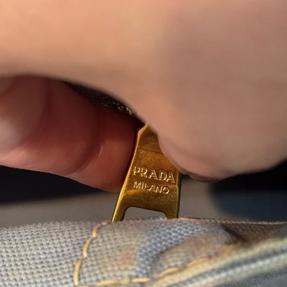 *SOLD*PRADA Canapa Small Tote With Original Cards of Authencity and Dust Bag. - Picture 10 of 14